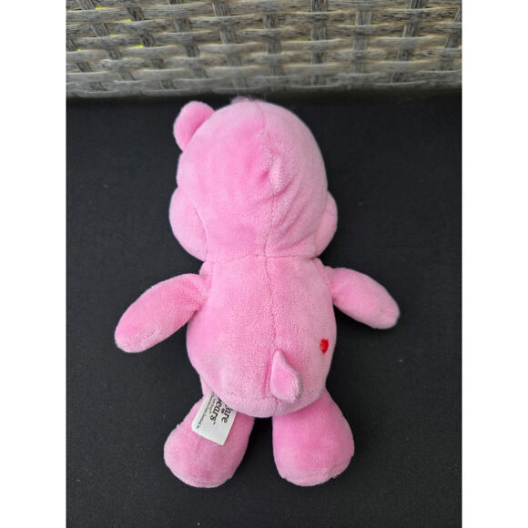 Care Bears Hopeful Heart Bear 8" Bean Bottom Plush Pink Rainbow 2015 - Picture 3 of 5